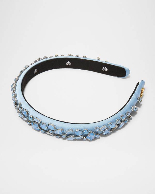 Gigi December Blue Topaz Jeweled Birthstone Headband
